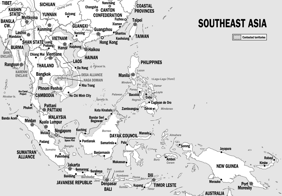 Karte Südostasiens ca. 2064
