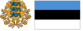 Flag and Coat of arms of Estonia.PNG