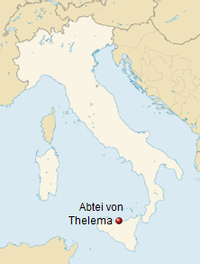 GeoPositionskarte Italien - Abtei von Thelema.png