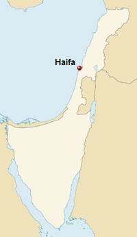 GeoPositionskarte Israel mit Position Haifa.png