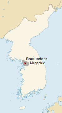GeoPostionskarte Korea - Seoul-Incheon Megaplex.png